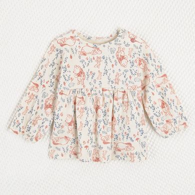 Cool Club, Set pentru fete, Bluza cu maneca lunga, Colanti, ecru, albastru, imprimeu Winnie the Pooh