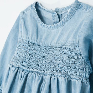 Cool Club, Set pentru fete, rochie cu maneca lunga, bentita, denim