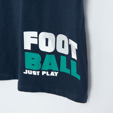 Cool Club, Tricou pentru baieti, albastru inchis, imprimeu Football