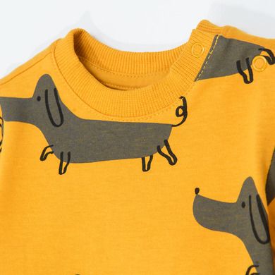Cool Club, Tricou pentru baieti, galben, imprimeu catei dachshund