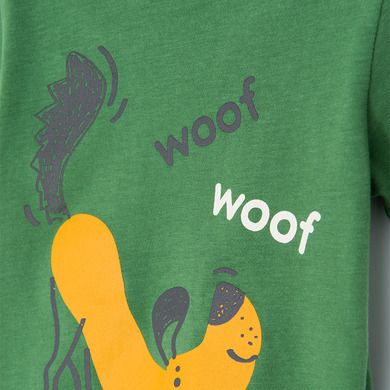 Cool Club, Tricou pentru baieti, verde, imprimeu catel