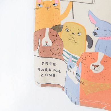 Cool Club, Tricou pentru fete, ecru, imprimeu catei, Unlimited cuddles