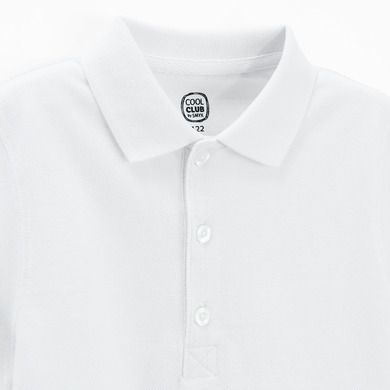 Cool Club, Tricou polo alb pentru baieti