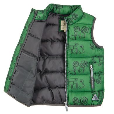 Cool Club, Vesta pentru baieti, verde, imprimeu excavatoare