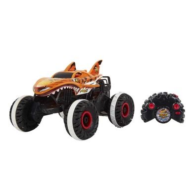 Hot Wheels, Monster Trucks, Tiger Shark de neoprit, vehicul cu telecomanda, 1:15