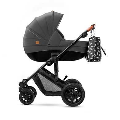 Kinderkraft, Prime, carucior multifunctional 2in1, negru + geanta Mommy Bag