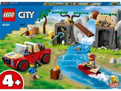 LEGO City Stunt, Masina de teren pentru salvarea animalelor salbatice, 60301