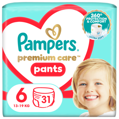 Pampers Premium Care Pants, scutece-chilotel marimea 6, 15+ kg, 31 buc.
