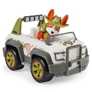 Paw Patrol, Tracker, Jungle Cruiser, vehicul cu figurina
