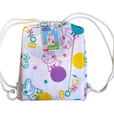 Peppa Pig, set lenjerie de pat single, 140-200 cm + 70-90 cm