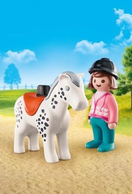 Playmobil, 1.2.3, Amazoana si calul, 70404