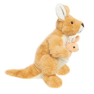 Smiki, Plus Eco-Friendly, Mama cangur cu puiul, jucarie de plus, 31 cm