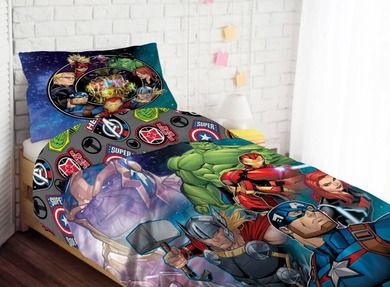 The Avengers, set lenjerie de pat single, 140-200 cm