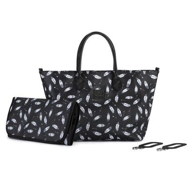 Kinderkraft, Prime, carucior multifunctional 2in1, negru + geanta Mommy Bag