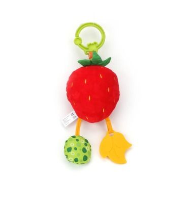 Balibazoo, Easy Peasy Plushes, capsuna, jucarie cu agatatoare pentru bebelusi