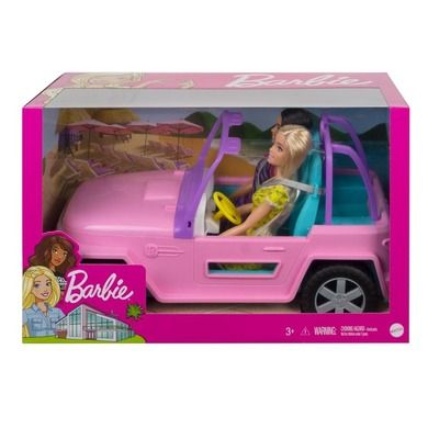 Barbie, Cabriolet, set de joaca cu 2 papusi