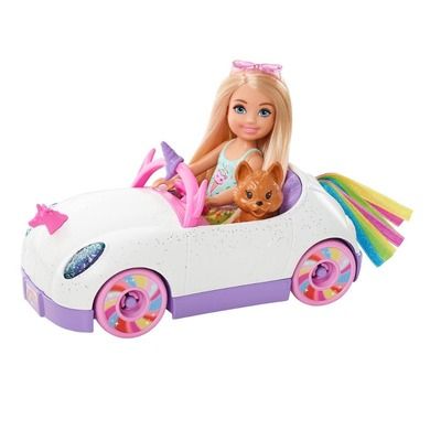 Barbie, Chelsea si machina, set cu papusa si accesorii