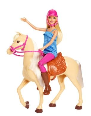 Barbie, papusa si cal, set de joaca