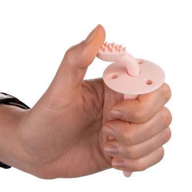 Canpol babies, periuta de dinti cu inel de protectie, roz