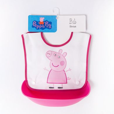 Cool Club, Baveta cu buzunar pentru fete, roz, imprimeu Peppa Pig