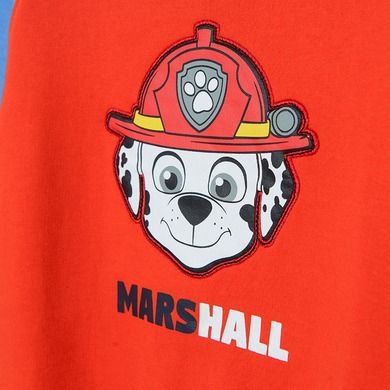 Cool Club, Bluza pentru baieti, rosu-albastru, imprimeu Marshall, Patrula catelusilor