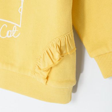 Cool Club, Bluza pentru fete, galben, imprimeu pisica, Cute cat