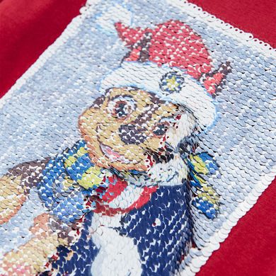 Cool Club, Bluza subtire pentru baieti, rosu, paiete duble, imprimeu Paw Patrol