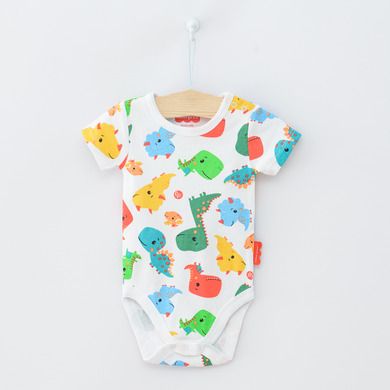 Cool Club, Body cu maneca scurta pentru baieti, bumbac organic, mix de culori, Fisher-Price, set 3 buc.