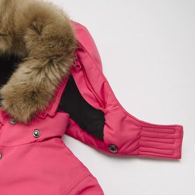 Cool Club, Combinezon ski cu gluga pentru fete, coral fluo, cu blanita