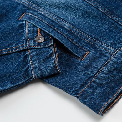 Cool Club, Geaca de blugi pentru baieti, oversize, albastru inchis denim