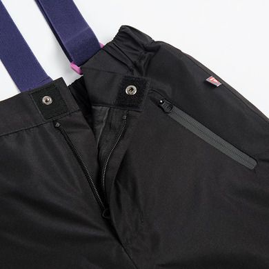 Cool Club, Pantaloni de schi cu bretele pentru fete, negru-violet