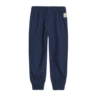 Cool Club, Pantaloni din material textil pentru baieti, bleumarin, imprimeu Let's go