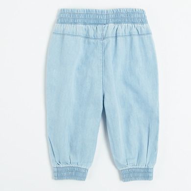 Cool Club, Pantaloni din material textil pentru fete, albastru, cu fundita