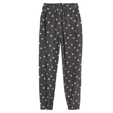 Cool Club, Pantaloni din material textil pentru fete, negru-grafit, cu buline
