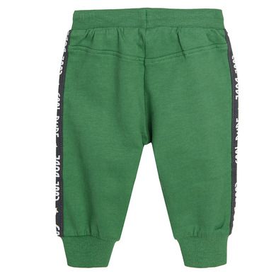 Cool Club, Pantaloni trening pentru baieti, verde, imprimeu Cool dude