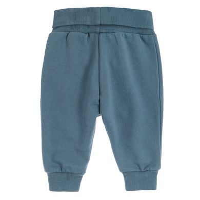 Cool Club, Pantaloni trening pentru bebelusi, bumbac organic, albastru, ursulet