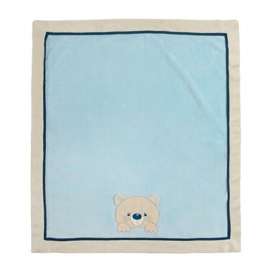 Cool Club, Patura pentru bebelusi, bleu, imprimeu ursulet, 80-90 cm