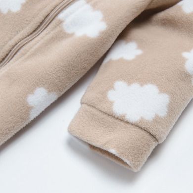 Cool Club, Pijama tip salopeta pentru baieti, bej, imprimeu norisori