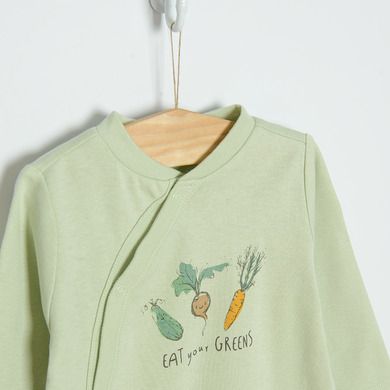 Cool Club, Pijama tip salopeta pentru baieti, ecru, verde, set 2 buc.
