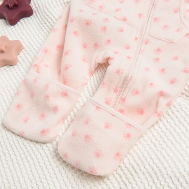 Cool Club, Pijama tip salopeta pentru fete, polar, roz deschis