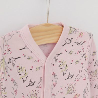 Cool Club, Pijama tip salopeta pentru fete, roz deschis, verde, imprimeu gascute, set 2 buc.