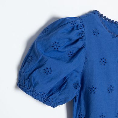 Cool Club, Rochie cu maneca scurta pentru fete, albastru inchis