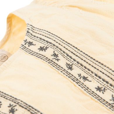 Cool Club, Rochie pentru fete cu maneca scurta, ocru, volane, boho