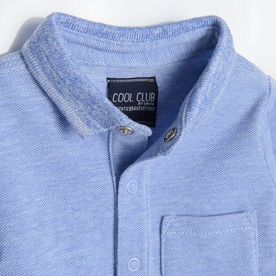 Cool Club, Set pentru baieti, body cu maneca lunga, pantaloni trening, albastru, bleumarin
