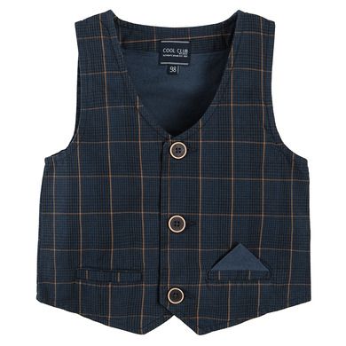 Cool Club, Set pentru baieti, Body cu maneca lunga, Papion, Vesta, Pantaloni din material textil, mix de culori