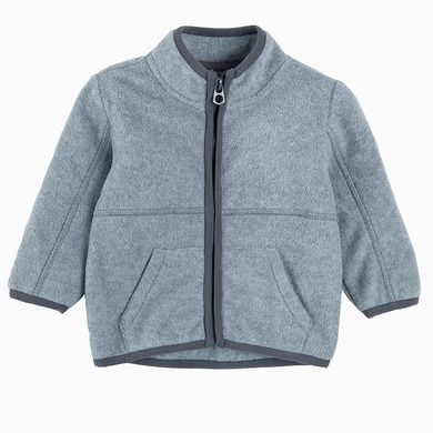 Cool Club, Set pentru baieti, vesta cu gluga, bluza polar cu fermoar, gri-maro