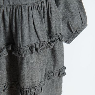 Cool Club, Set pentru fete, Rochie cu maneca lunga, Dresuri, negru-grafit, galben