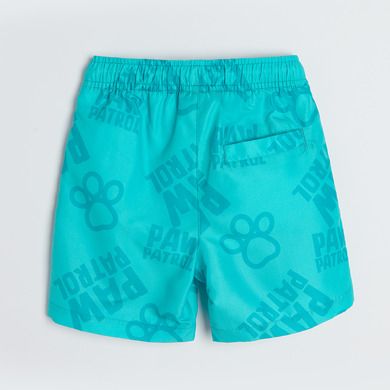 Cool Club, Sorturi de baie pentru baieti, turcoaz, imprimeu Paw Patrol