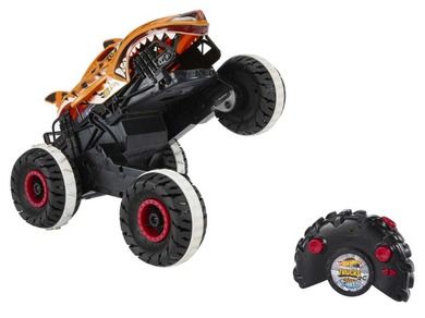 Hot Wheels, Monster Trucks, Tiger Shark de neoprit, vehicul cu telecomanda, 1:15