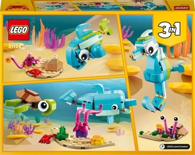 LEGO Creator, 3in1 Delfin si broasca testoasa, 31128